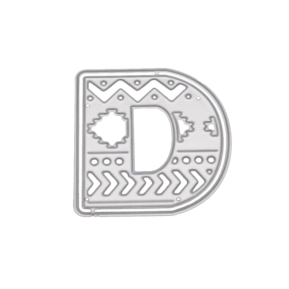 

Заглавная буква D Рамка металлический серебристый трафарет тиснение резка штампы для скрапбукинга бумага альбом карты изготовление серебряный