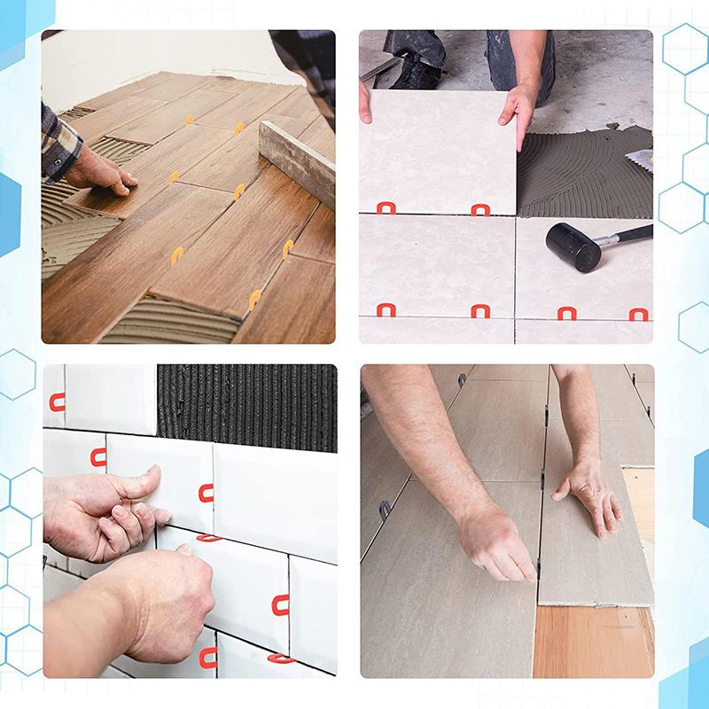 100Pcs U-shaped Horseshoe Shims Tile Spacers PP Level Wedges Positioning Clips Leveling System Wedge For Floor Wall Tile Gap