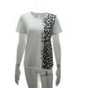 Leopard Print Round Neck Top: Elegant Short Sleeve T-shirt for Women, Casual Spring and Autumn Style 2025