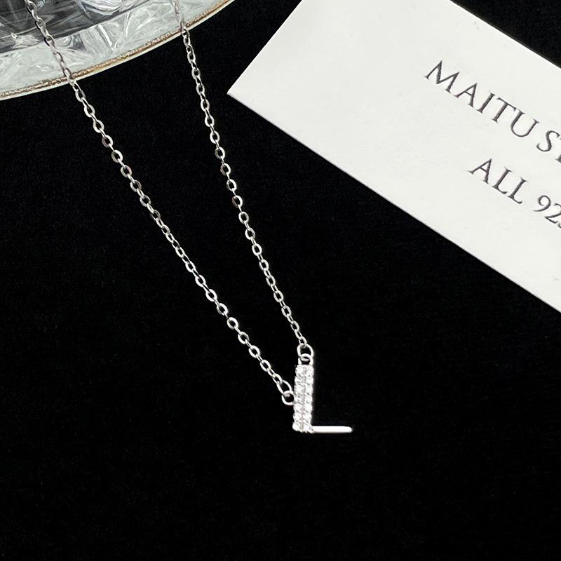 

Ожерелье с подвеской в виде алфавита из серебра 925 пробы Banyan Tree — летний женский нишевый дизайн с цепочкой на ключицу. 925 Silver