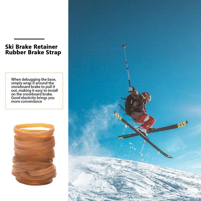 Ski Binding Brake Retainers 30pcs Brake Retainer Bands Rubber Rings Brake Band For Ski Binding Ski Equipment Elasticity Strap
