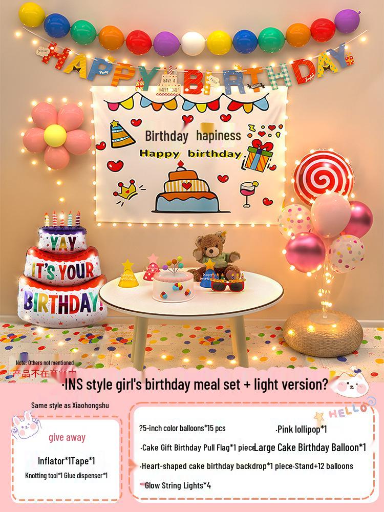 Baby's First Birthday Décor - Balloons & Party Scene for Boys & Girls