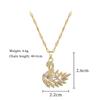 Stainless Steel Chain Necklaces for Women Luxury Bling Zircon Swan Pendant Necklace Classic Swan Jewelry Accessories Gifts