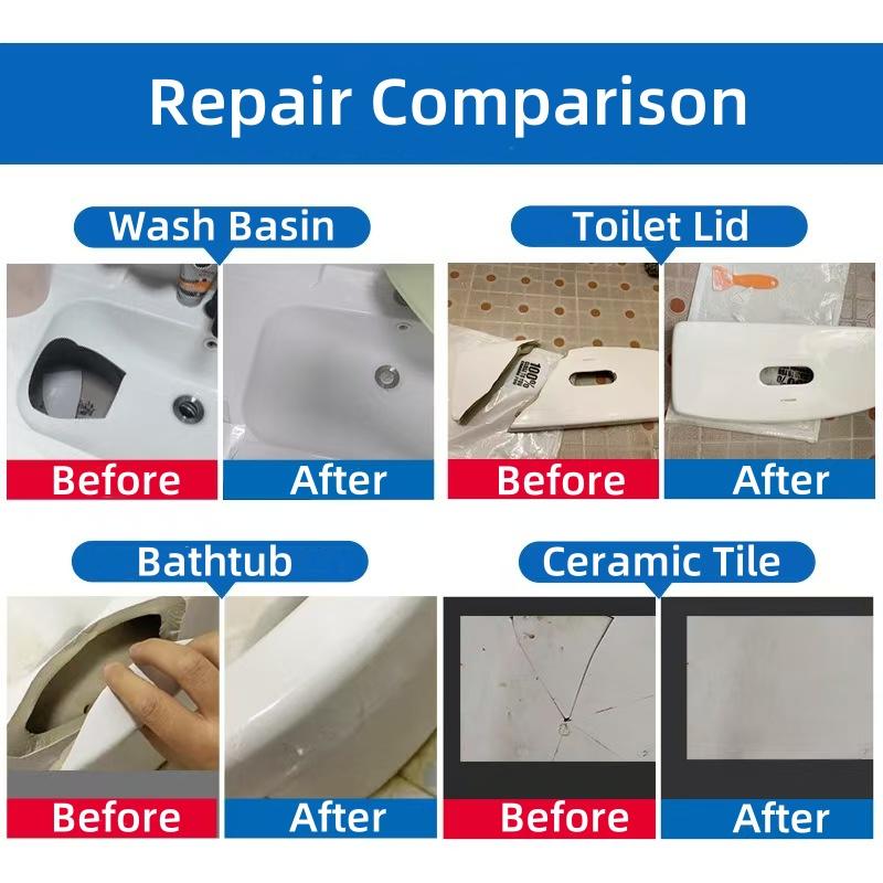AB Glue Tile Repair Strong Glue Ceramic Waterproof Sealant For Toilet Washstand Bathtub Repair Paste Potsherd Binder