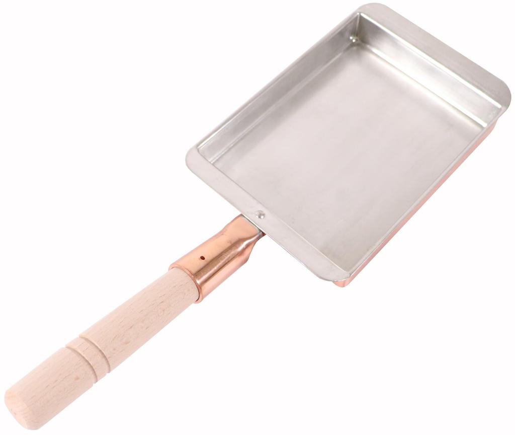 Endo Shoji TKG Copper Omelet Kansai Wide X 135mm Gas Weight Excellent Thermal Conductivity Allows for Quick Wooden Handle Commercial BTM04013 Pan,