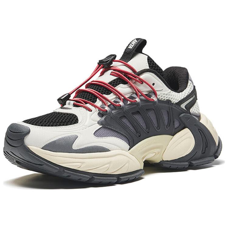 New Anta Sparrow Feather 2 Wear Resistant Low Top Casual Shoes Men's Beige Black 112438898-1