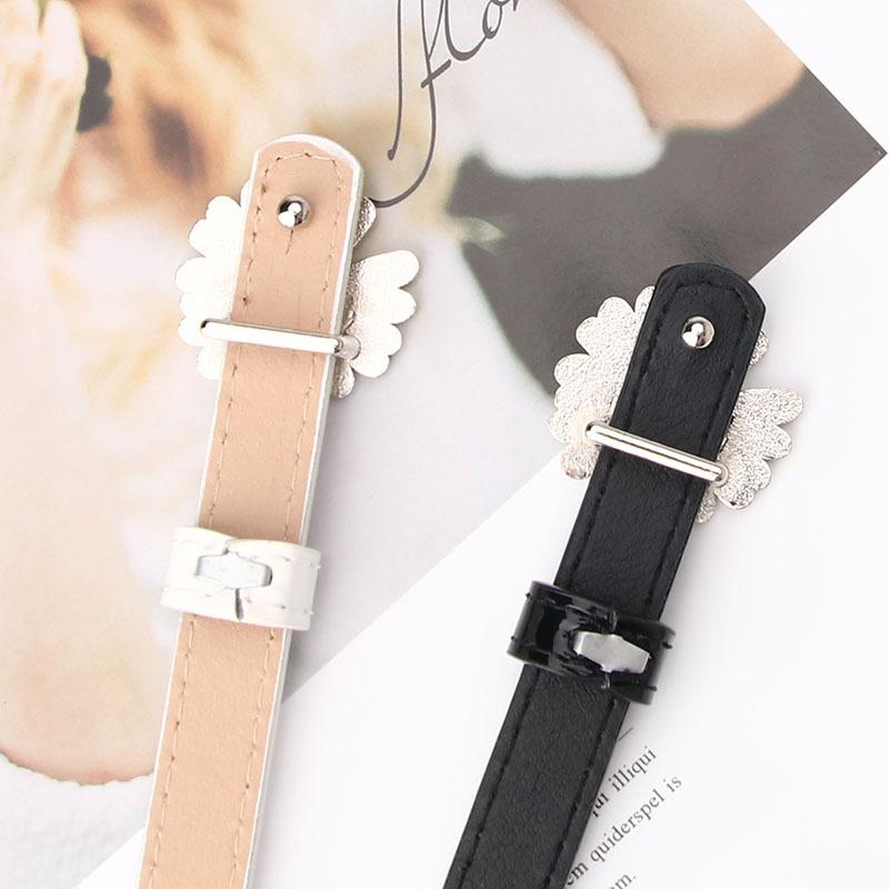 Dámské Daisy Fashion Lak Kožený pásek Ležérní Vlněné šaty Dekorativní tenký pásek
