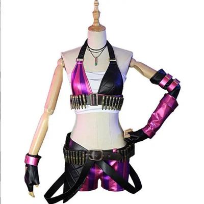 Anime gra LOL Arcane przebranie na karnawał Crit Loli Jinx Cosplay luźna armata Cosplay strój buty peruka Sexy kobiety karnawałowy kostium