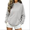 2026 Einfarbiger Damen Herbst Winter Lockerer Rundhals Langarm Hoodie