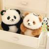 Qizai He Fubao Hua Panda Plush Toy Keychain Cartoon Stuffed Doll Bag Decoration