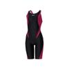 [Speedo] Flex Sigma New Semi-Open Back Kneeskin 2 Swimsuit, Black/Wild Cherry, Size L