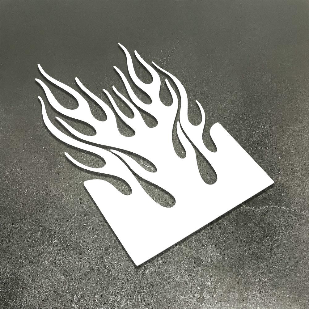 Flammen-Motorrad-Kotflügel-Aufkleber, Wasserdichter Vinyl-Sticker, Universelle Schmutzfänger-Dekoration für Honda Yamaha Suzuki Ducati KTM
