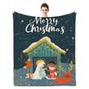 Christmas Series digitalprinted polyester Bedroom velvet flannel soft sofa cover blanket Fleece soft sofa cover blankets