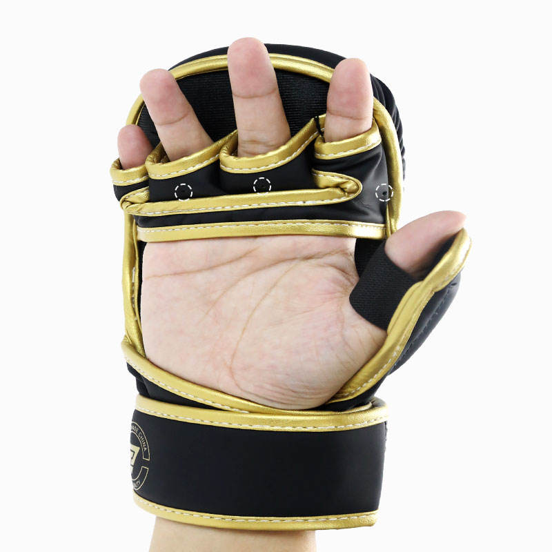 Professioneller MMA-Handschuh Mattschwarz 7oz MMA Trainings-Sparring-Grappling-Boxen-Muay Thai-Handschuhe