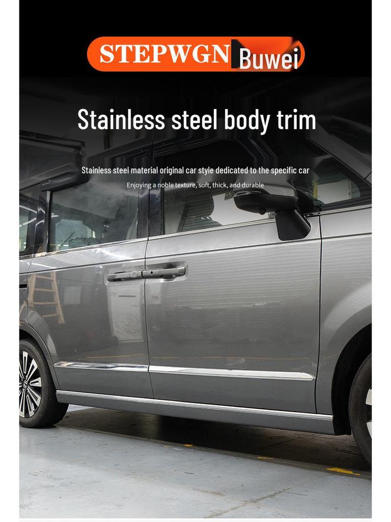 Stainless Steel Bright Trim for Honda STEPWGN RP8 Door Panel Accessories