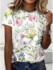 Summer Beautiful Flower 3D Print T-shirts Women Streetwear Casual Fashion Y2k Short Sleeve T Shirt O-neck Tees Tops Clothing