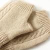 New Autumn and Winter Style Women's Half Finger Retro Twisted Flower Warm Thickened Hand Protection Knitted Gloves