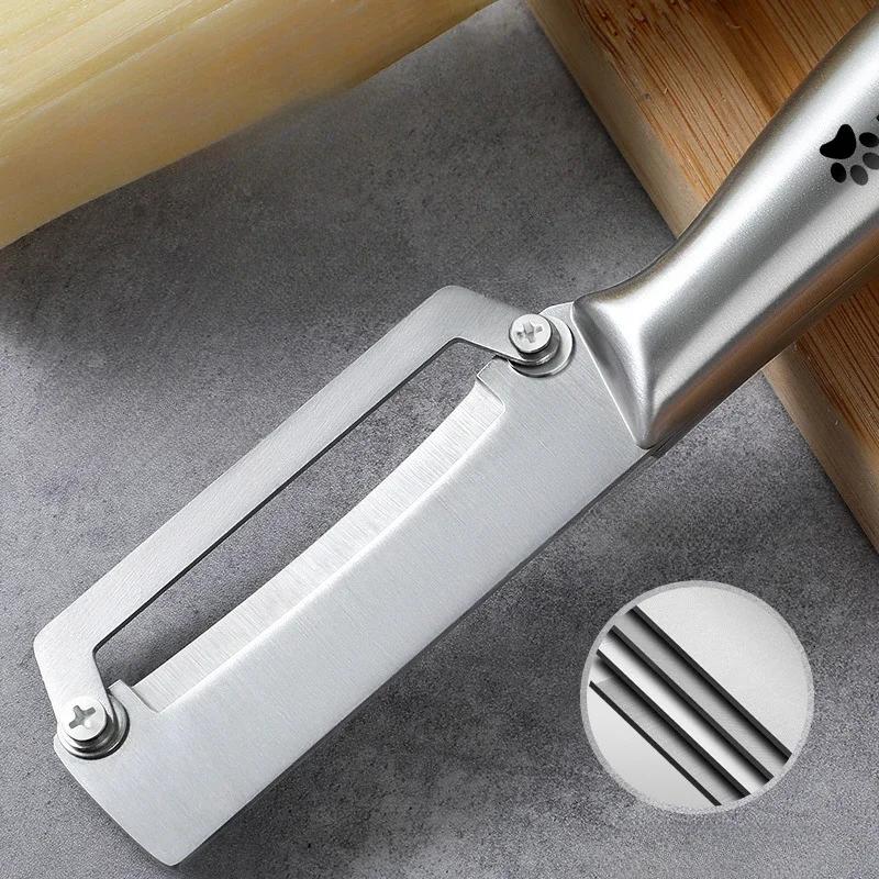 

Multi-functional All-steel Peeler 2-in-1 Fruit Peelers Stainless Steel Paring Knife Pineapple Sugarcane Special Kitchen Tools