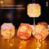 Rabbit Mid-Autumn Festival Lantern Six-Sided LED Lantern DIY Craft Kit Lantern  Garden Decor