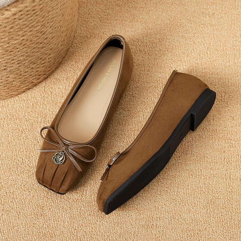 

W107-19 Huiliya с юбкой 2025 осень-зима новая фея стиль бант темперамент туфли-лодочки женская обувь 40