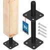 Base de Pilar Ajustável Kotarbau® de Aço Rosqueável Para Gazebos e Abrigos Rosca M24 Antracite 80 X 250 Mm
