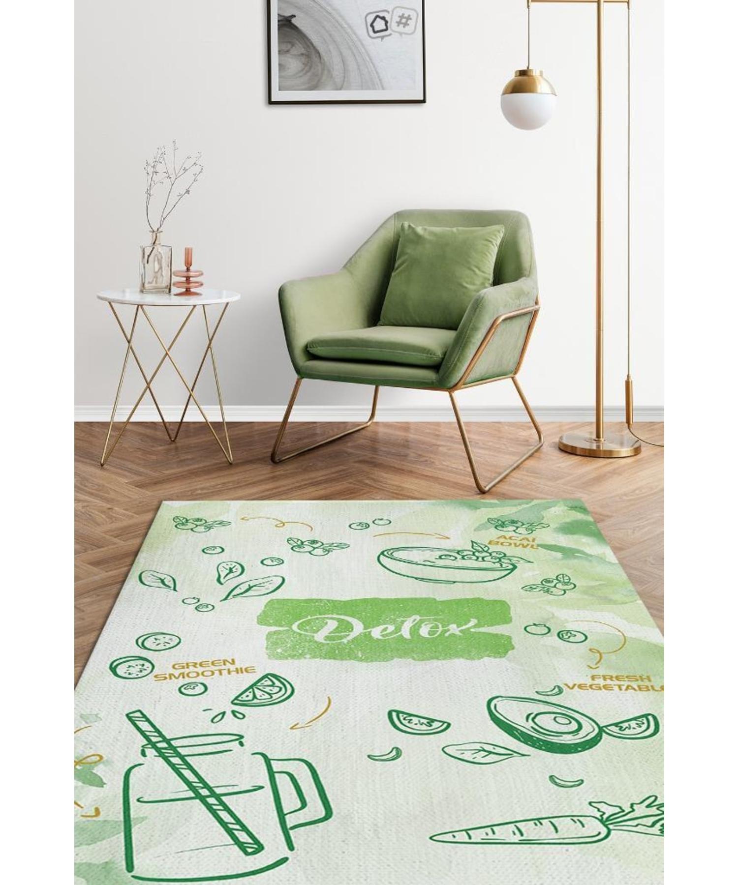 

Detox Woven Based Washable Non-Slip Dietitian Carpet