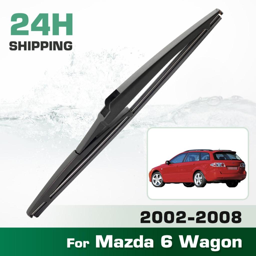 Rear Windshield Wipers Blades,Premium All-Season Wiper blades Replacement For Mazda 6 Wagon 2002-2008,Natural Rubber Bayonet,Easy to Install 12″