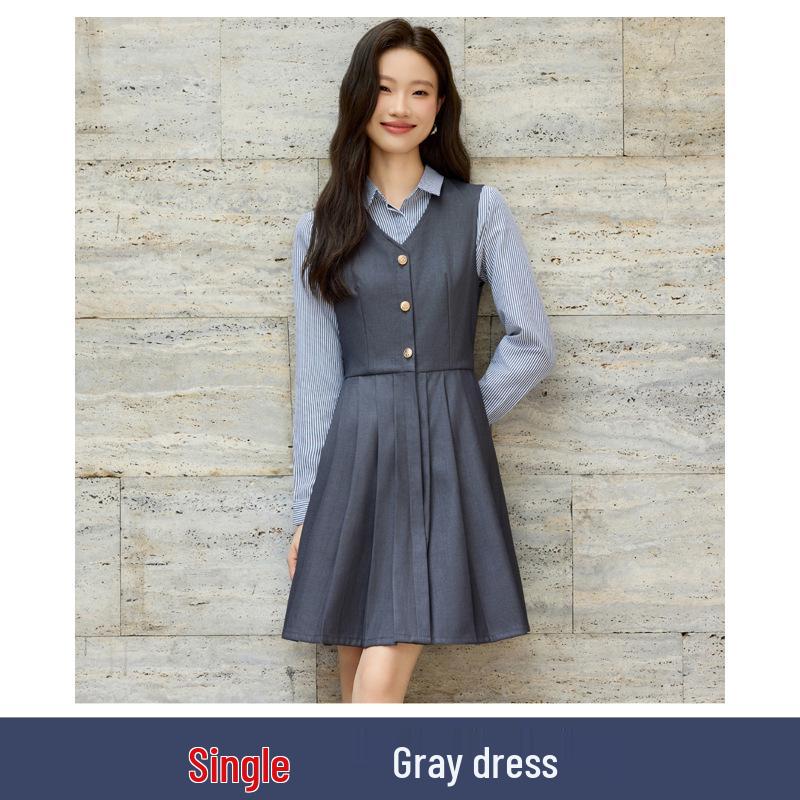 Ensemble d'uniforme gilet et jupe plissée de style britannique pour le chœur de maternelle printemps/été.