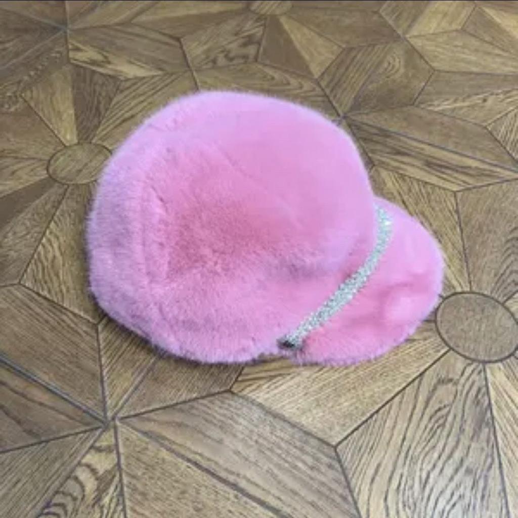 Imitation Mink Hat Women's Winter Foreign Style Big Eaves Duck Tongue Fashion Beret Elastic Cold Hat