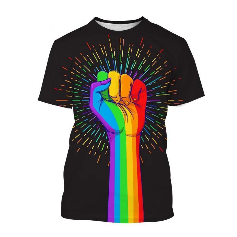 New Summer Love Is Love Pattern 3D Print T-Shirts Men Women Cute Short Sleeve T Shirt Oversized Harajuku Tees Tops Kids Clothing