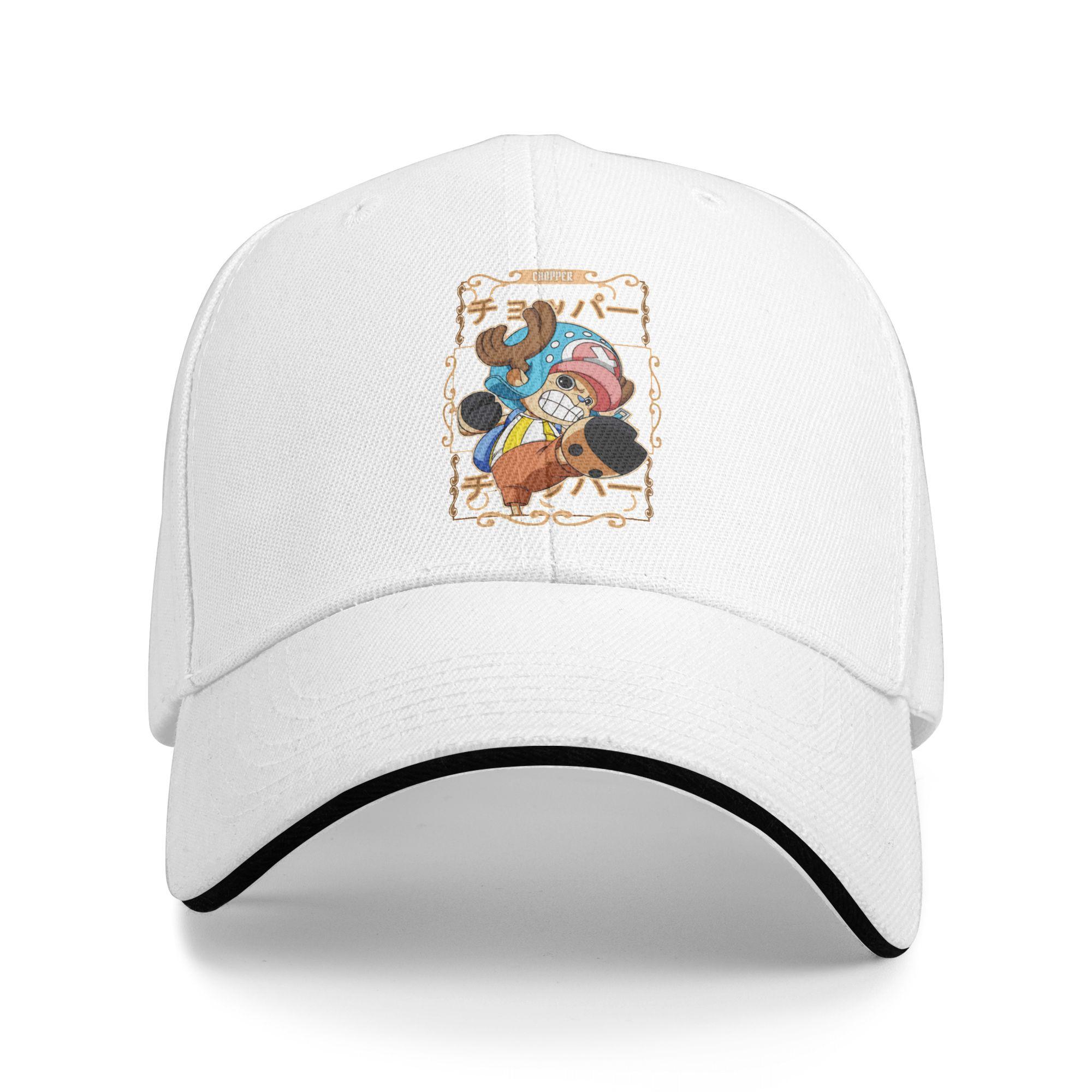 

Tony Tony Chopper One Piece Anime Baseball Cap Fashion Sandwich Cap Unisex Adjustable Dad Hat Outdoor One Size белый