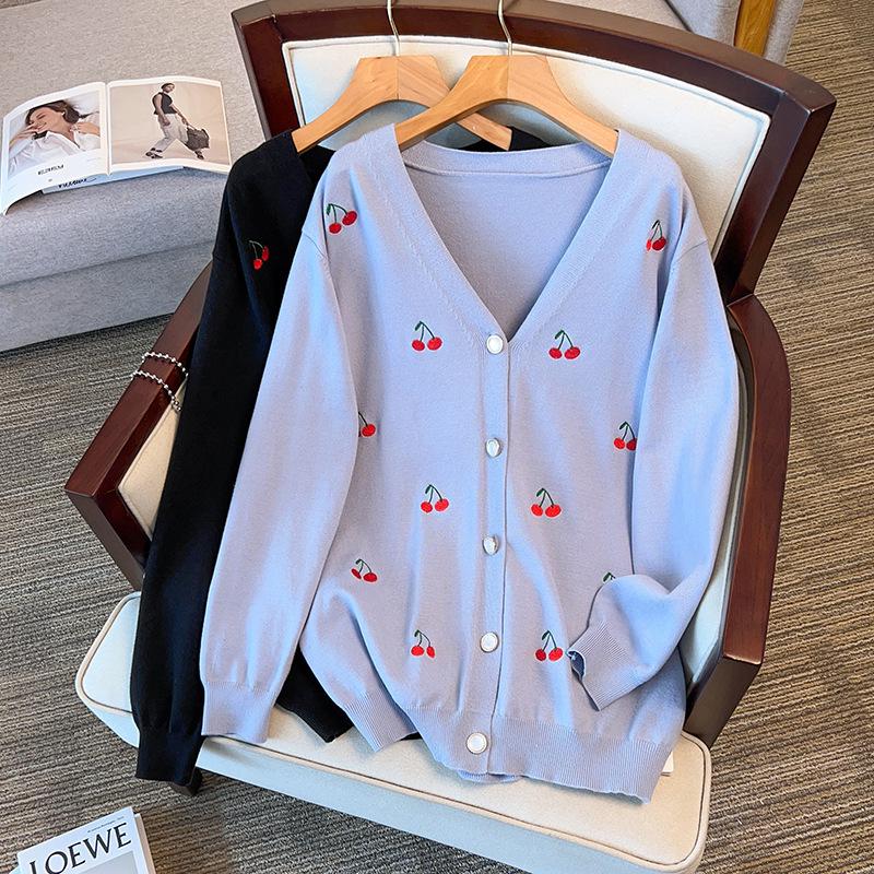 

Plus Size Women s Loose Knit Cardigan (Bust 150/160) 7XL синий