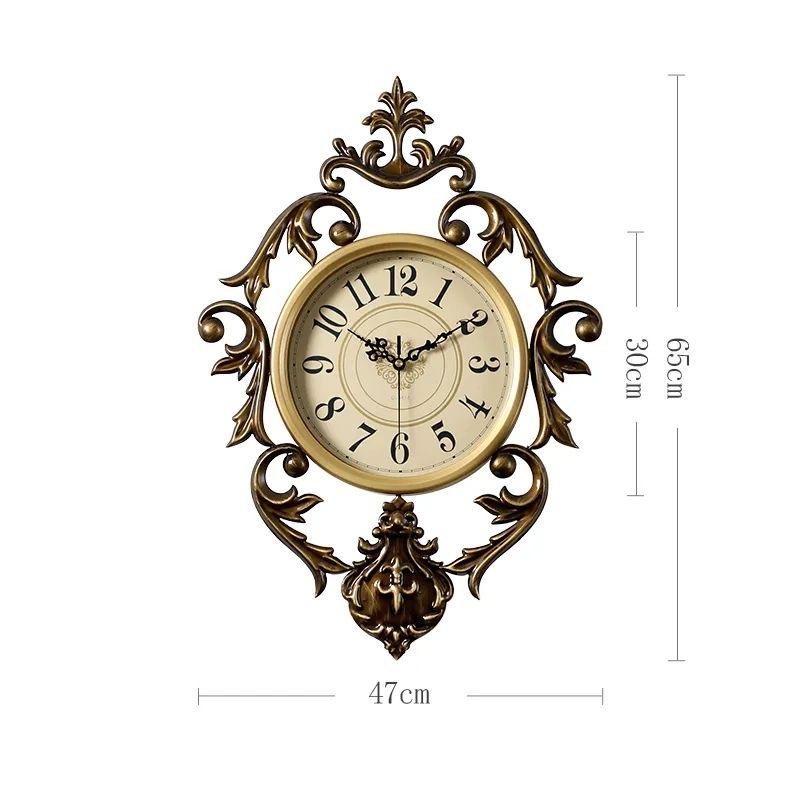 Vintage Classic Large Metal Wall Clock Living Room Office Bar Creative Wall Decor Art Silent Clock Modern Home Clock Family Gift