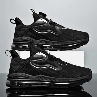 Extra Large Size Men's Shoes Four Seasons Fashion Air Cushion Running Shoes Flying Woven Casual Sports Shoes Outdoor Breathability