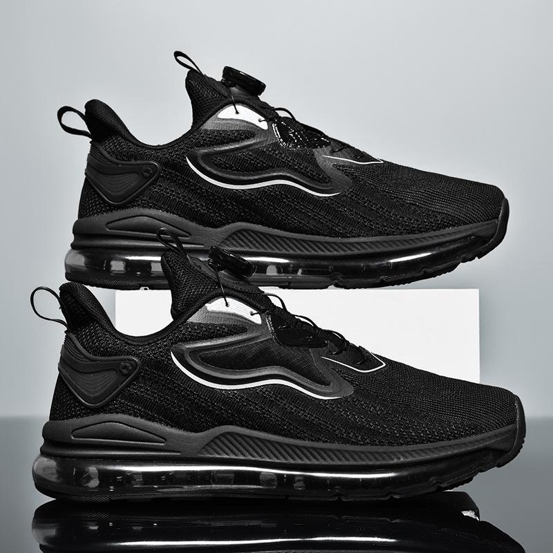 Extra large size men's shoes four seasons fashion air cushion running shoes flying woven casual sports shoes outdoor breathability