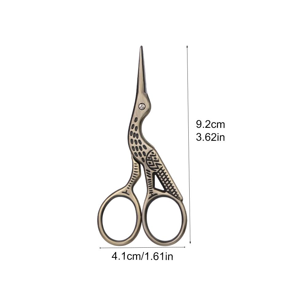 Fenrry 1pc Retro Crane Mouth Scissors Stainless Steel Scissors Cross Stitch Embroidery Knitting Sewing Handicraft Scissor DIY