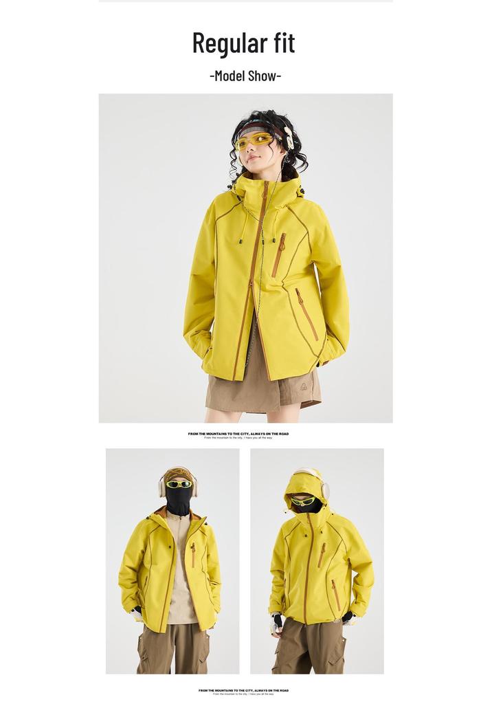 Men's Windproof Waterproof Jacket - 2026 Spring/Autumn Short Stylish Outerwear for Women Petite Mountaineering