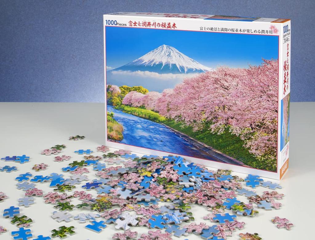 In Beverly 1000 Piece Jigsaw Puzzle Fuji and Juni River Cherry Blossom Trees X 72 [Made Japan] (49 Cm) 1000-014