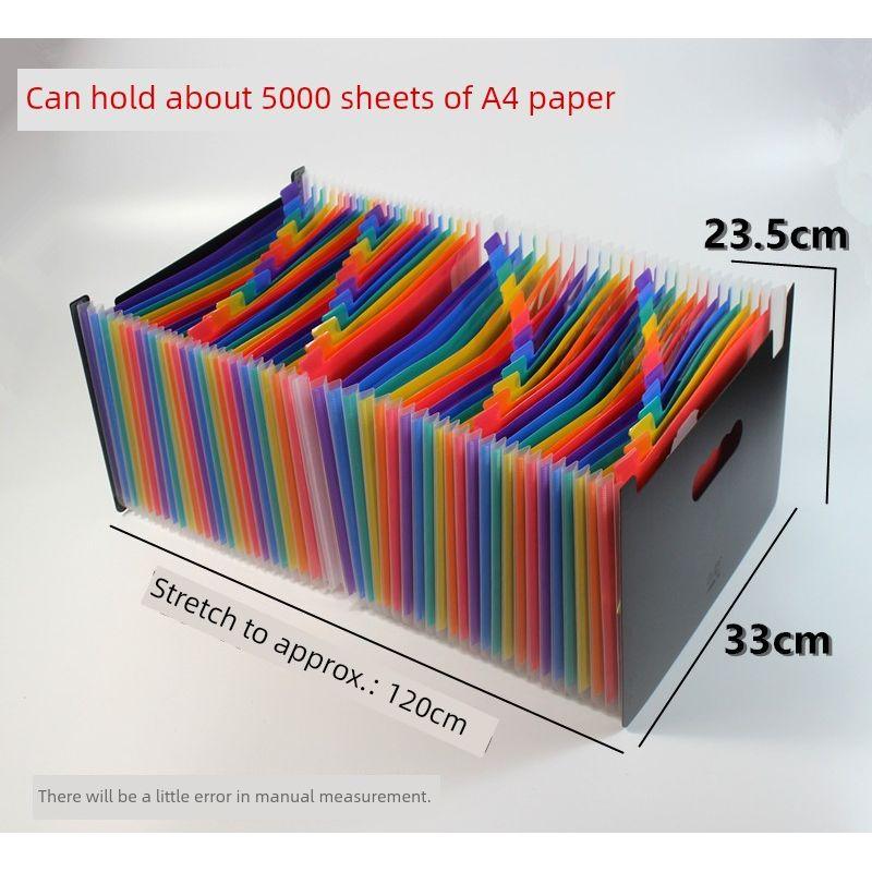 Large Capacity File Holder A4 Multi-Layer Folder Insert Buggy Bag File Storage Category Folder Student Test Paper Clip