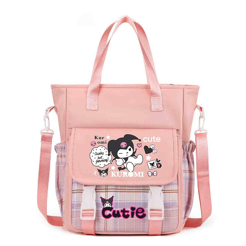 Crossbody Bag Student Class Book Holder Extra Large Bag Shoulder Make-Up Bag Cute Cartoon Printed Crossbody Bag