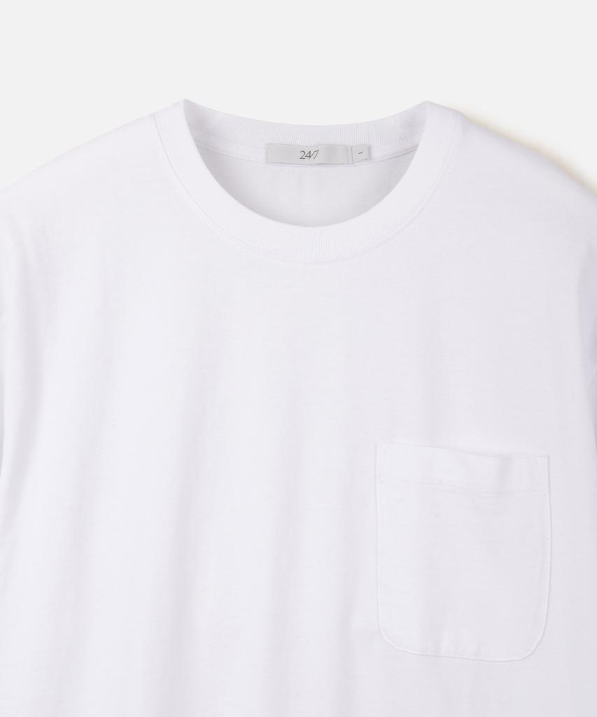 247Silijeu Dyed Wash Vintage T-Shirt White (A Type)
