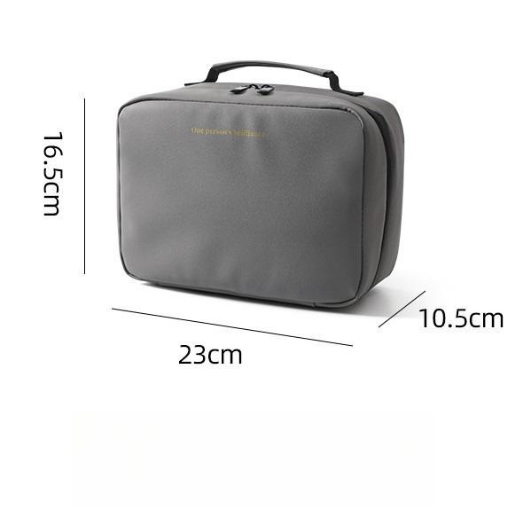

Органайзер для макияжа, женский набор туалетных принадлежностей, сумка для макияжа, чехол для хранения, роскошная женская коробка, косметичка, сумка-органайзер для путешествий на молнии серый