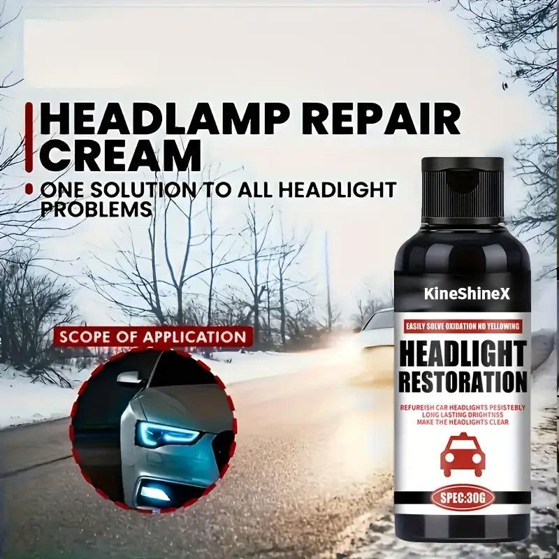 Headlight Repair Paste, Advanced Car Headlight Repair Tool, Removes Yellowing and Oxidation, Restores Clarity, Long-lasting Light Coating Protector