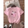 Damen T-Shirt Courage Der Feige Hund Kreativ Bedruckt Sommer Damen Rundhals Kurzarm Lässiges Oberteil T-Shirt Kleidung