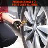Autoreifendruckmesser (0–60 PSI), Hochleistungs-Reifendruckmesser, präzise und leicht ablesbare Leuchtanzeige, niedriger und hoher Luftdruckmesser