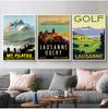 Lausanne Lucerne Switzerland Travel Canvas Paintings Vintage Picture Kraft Poster Coated Wall Stickers Home Decoration Gift No Frame