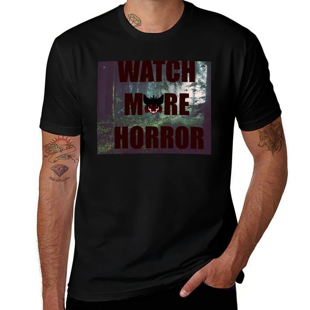 Watch More Horror Tshirt Basic Daily Outfit Short Sleeve Tee