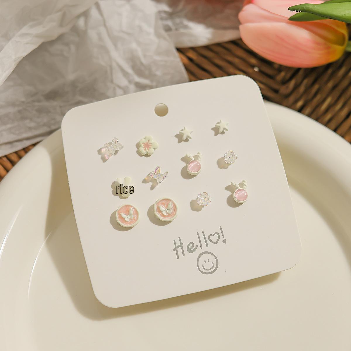 

Набор серег-пусет «Розовое сердце» из серебряной иглы - Милые, Универсальные, Нежные и Девичьи украшения