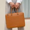 Tantin Noble Briefcase Cowhide Document Bag T13807 Tan