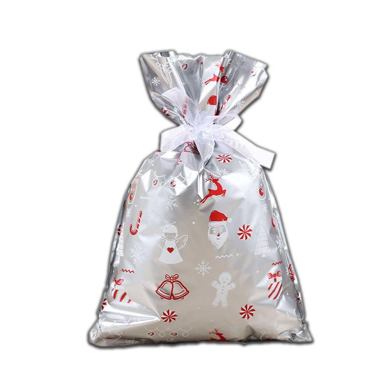 Adorable Large Christmas Gift Bag Set With Ribbon Perfect For Holiday Candy Storage And Wrapping Needs